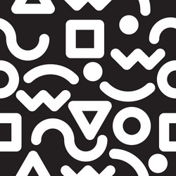 Geometric Doodles Seamless Pattern vector image