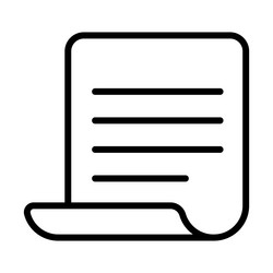 paper data file document icon in thin line style vector image