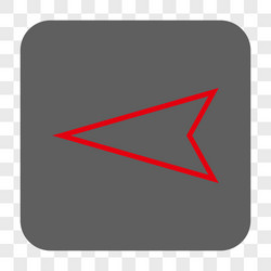 pointer left rounded square button vector image