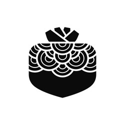 root crop icon with pattern isolated on white vector image