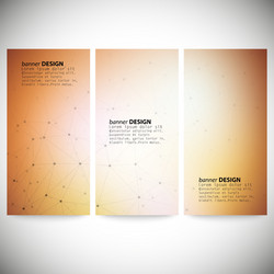 set of vertical banners abstract multicolored vector image