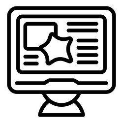web security icon outline cyber crime vector image