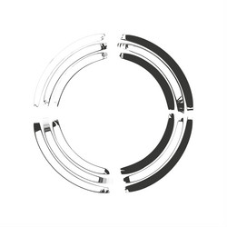 broken ring icon circular shape abstract loop vector image