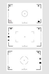 camera view and focusing screen vector image