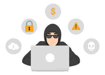 Cybersecurity Hacker vector image