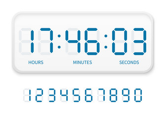 Digital Clock Display Flat Screen vector image
