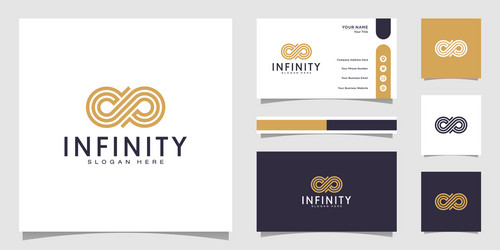 infinity loop with line art style symbol vector image