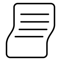 paper data file document icon in thin line style vector image