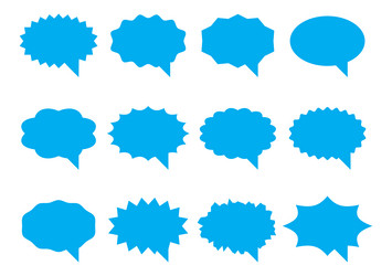 Set talk bubbles speech blank empty bubble icon vector