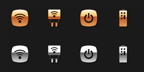 set wi-fi wireless internet network smart vector image