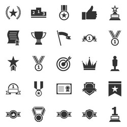 victory icons on white background vector