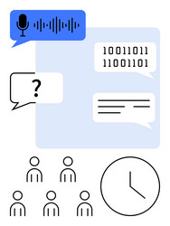 conceptual communication tools coding speech vector image