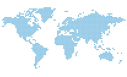 Simple colorful world map on white background Vector Image