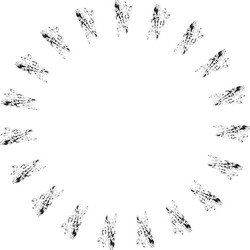 grungy circle blob blotch vector image