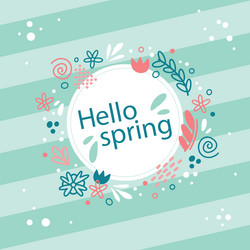 hello spring background vector image