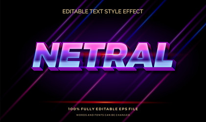 modern editable text style effect gradient color vector image