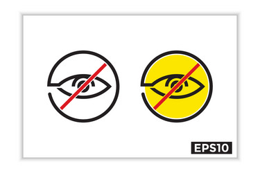 visible and invisible icons hide vector image