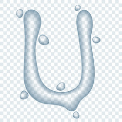 clear transparent liquid typeface Vector Image