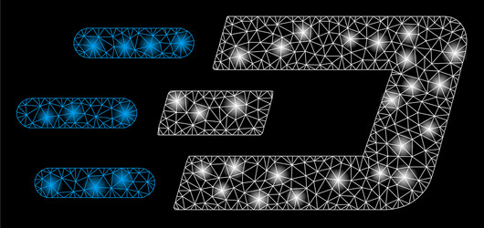 flare mesh network fast send dash with spots vector image