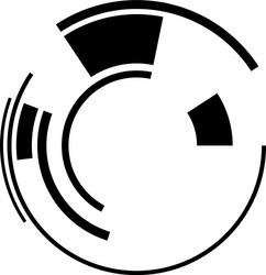 geometric circle sci-fi high-tech ui circular vector image