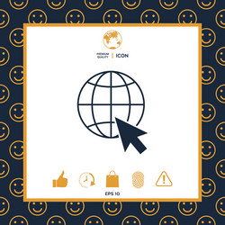 go to web internet icon vector image