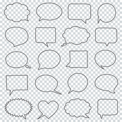 Hand Drawn Speech Bubbles Vector Image