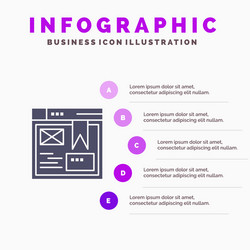 layout web design website solid icon infographics vector image