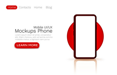 mockups ui template web site banner app screen vector image