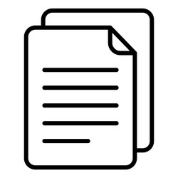 paper data file document icon in thin line style vector image