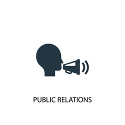 public relations icon simple element vector