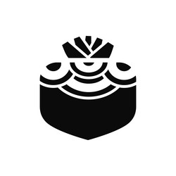 root crop icon with pattern isolated on white vector image