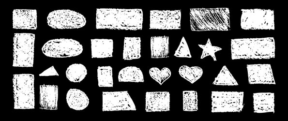 set of abstract geometric basic shapes drawn vector image