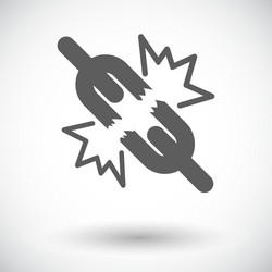 broken connection single icon vector image