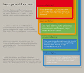 four consecutive frame elements with lots of room vector image