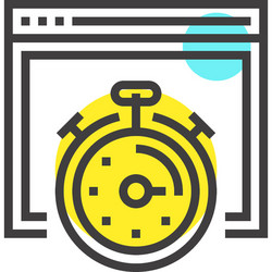 page speed optimization flat line web icon concept vector image