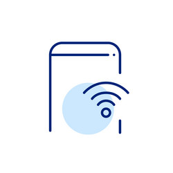 Wifi symbol on smartphone wireless internet vector