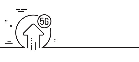 5g upload speed line icon wireless technology vector image
