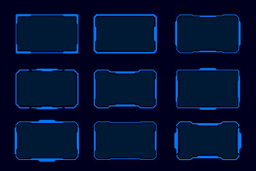 abstract sci fi frame template layout futuristic vector image