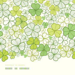 Clover Line Art Pattern vector image