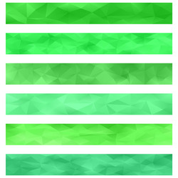 Green banner background set vector