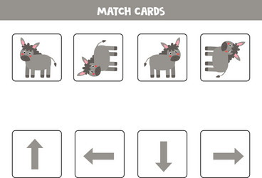left right up or down spatial orientation vector image