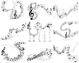 Musical notes backgrounds vector