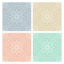 Oriental decorative seamless pattern set vector