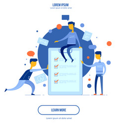teamwork on finding new ideas human resources vector image