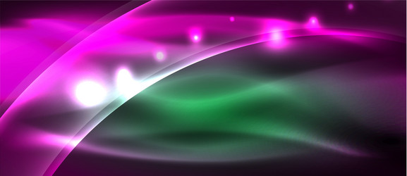 Abstract background shiny design neon waves vector