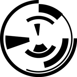 geometric circle sci-fi high-tech ui circular vector image