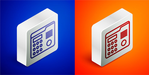 isometric line house intercom system icon isolated vector image