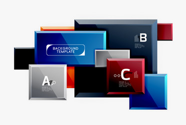 minimal square banner abstract background vector image