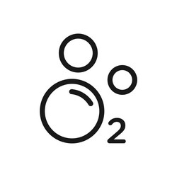 oxygen o2 icon vector image