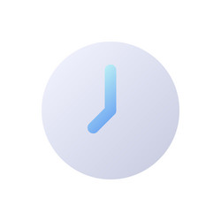 clock pixel perfect flat gradient two-color ui vector image